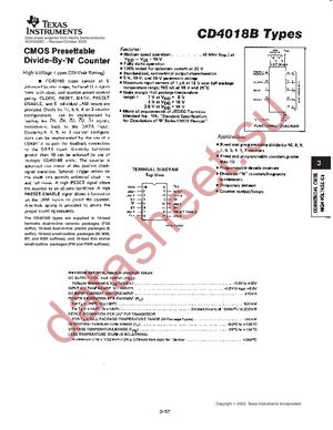 CD4018BEE4 datasheet  